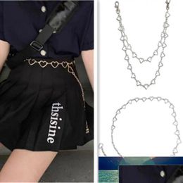 Belly Chains Waistband Classic Waist Chain Love Heart Hollow Girdle For Women Hip Hop Style Fashion Fine Belts Trendy Factor Dhgarden Dh7Cu