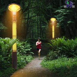 Floor Lamps Chinese Style Landscape Garden Square Park Community Outdoor Greenway Lamp Column Led Cylindrical Courtyard