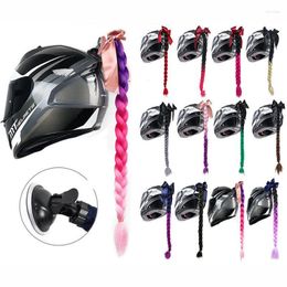 Motorcycle Helmets S Helmet Braids Wig Multicolor Women Motocross Motorbike Decoration Hair With Sucker Punk Style