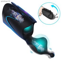 Masturbators Penis Vibrator Cock Massage Testicle Stimulator Male Masturbator Automatic Electric Shock Ghost Exerciser Sex Toy For Men L230518