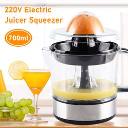 Fruit Vegetable Tools 700ml Electric Citrus Orange Juicer Squeezer Lemon Fruits Masticating Machine Extractor Household Press 230522