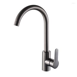 Kitchen Faucets Gun Grey Brushed Faucet Sink Mixer Tap Stream Sprayer Head 360 Rotation