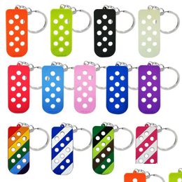 Keychains Lanyards Eva Personalised Diy Mounting Plate Pendant Keychain Lage Bag Decorative Keyring Gift Key Chain Drop Delivery F Dhch2