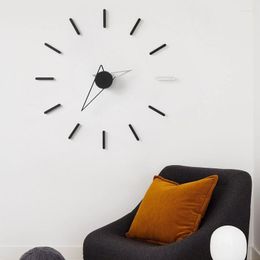 Wall Clocks Simple Digital Clock Decor Living Room Decoration Modern Home Deco Mural Big Reloj De Pared Wood