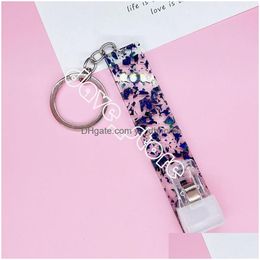 Keychains Lanyards Acrylic Card Pler Keychain Pendant Portable Contactless Grabber Bag Decorative Keyring 16Cm Drop Delivery Fashi Dhlf8