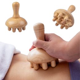 Handheld Wood Swedish Cup Wooden Therapy Massage Roller Lymphatic Drainage Body Sculpting Tool Anti-Cellulite Muscle Relief