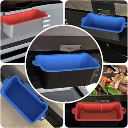BBQ Tools Accessories Silicone Drip Grease Collector Blackstone Grill Oil Cup Liner Tray Baking Pan 230522