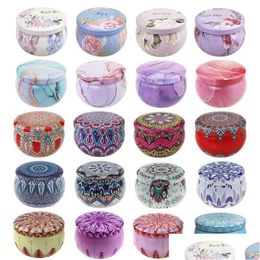 Candles Diy Handmade Scented Candle Jar Empty Round Tinplate Can Tea Food Candy Tablet Accessories Storage Box 7.7X5Cm Drop Delivery Dhu2E