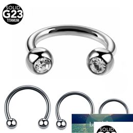 Nose Rings Studs 10Pcs/20Pcs/50Pcs G23 Titanium Horseshoe Ring Ear Piercing Helix Piercings Labret Septum Cbr Body Jewellery Dhgarden Dhboc