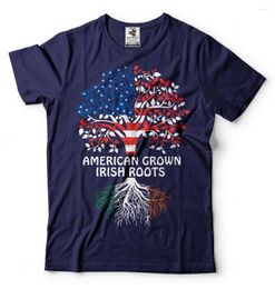 Men's T Shirts American Grown Irish Roots T-Shirt Patriotic Tee Shirt