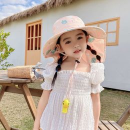 Caps Hats Summer mesh High quality children's sun suitable for girls boys outdoor beaches Panama baby travel hat G220522