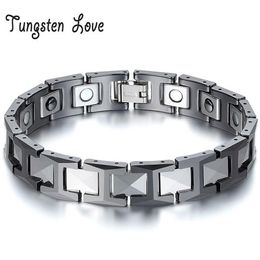 Bangle Wholesale Jewellery Mens Germanium Health Magnetic Therapy Radiation Fatigue Bracelet Tungsten Ceramic Bracelet pulsera hombre