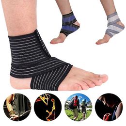 Ankle Support Sports strain kit support pad bandage elastic gym protective foot bag P230523