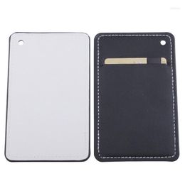 Card Holders 10pcs Sublimation DIY White Blank PU Open Square Min Wallet