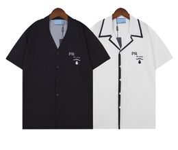 Famous brand designer shirt men's summer new high-grade printed Silk short sleeve Lapel T-Shirt Size M-3XL