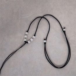 Necklaces 50pc Classic Simple black String Necklace Men And Women HandWoven With Beaded Collar Diy Jewellery Findings Connectors Wholesales