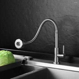 Kitchen Faucets Stainless Steel Faucet Water Single Lever Hole Tap Cold Taps Deck Mounted Bathroom Accessories