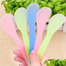 Other Skin Care Tools Plastic Mask Spoon Diy Facial Mixing Spatas Spoons Stick Beauty Tool Eye Makeup Applicator Sticks 021 Drop Del Dhqxi