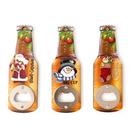 Openers Christmas Gift Cartoon Printing Beer Bottle Opener Creative Refrigerator Magnet Decoration Corkscrew Household Kitchen Tool Dhmbg