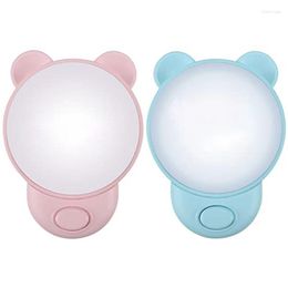 Table Lamps Night Light Children's Socket With Switch LED Bedside Lamp For Plug Suitable Bedroom 2Pcs EU