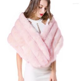 Scarves Designer Scarf Women Luxury 2023 Shawls Imitation Fur Stripes Thickening Cloak Furry Shawl Winter Faux