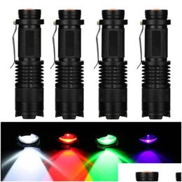 Party Favour Led Flashlight Lighting Light Zoomable Tactical Torch Lamp For Fishing Hunting Detector Drop Delivery Home Garden Festiv Dh1La