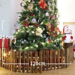 Christmas Decorations 1 PC Decorative Wooden Picket Fence For Miniature Home Garden/ Tree/ Wedding Party White/ Brown