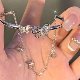 Bangle Gothic Butterfly Bracelets And Bangles For Women Open Charm Bracelet Chain Vintage Jewellery GiftBangleBangle