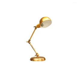 Table Lamps American Fashion Decorative LED Retro Bronze Rocker Lamp El Bedroom Bedside Study Desk Light Home Room