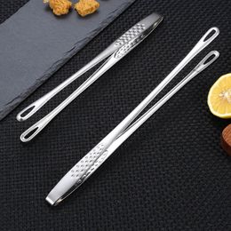 BBQ Tools Accessories 1Pcs Long Handle Multifunctional 304 Stainless Steel Barbecue Steak Clip Food Tongs Cooking NonSlip Kitchen 230522