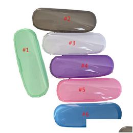 Sunglasses Cases Candy Color Plastic Glasses Case Transparent Mtifunctional Storage Box Drop Delivery Fashion Accessories Eyewear Dhmqt