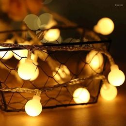 Strings 1.5M 3M 6M 10M Battery LED Ball String Lights Christmas Indoor Garland On Batteries Wedding Xmas Decoration Light