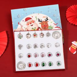 Bracelets 24 Countdown Calendar Advent Surprise Blind Box Set DIY Creative Christmas Bracelet Gift Box