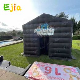 8x5x3m-26ft Large Black Inflatable Cube Wedding Tent Square Gazebo Event Room Big Mobile Portable Night Club Party Pavilion For Outdoor Use