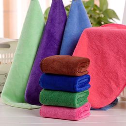 DZQ 1 Piece Towel Microfiber Quick Drying 30x30cm Quick Dry Solid Colour Soft Face Towel Dry Head Hair Towel Adult Face Towel