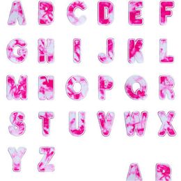 Sewing Notions Tools Iron On Letters For Clothing Notion Tie Dye Embroidered Alphabet Azes Diy T Shirt Hat Backpack Art Crafts Dro Dhp0I