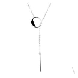 Pendant Necklaces Style Necklace Design Womens Niche Round Cold Female Tassel Clavicle Chain Simple Temperament Drop Deliver Dhgarden Dh9O2