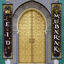 Other Event Party Supplies Eid Mubarak Door Banner Ramadan Kareem Decorations For Home Islamic Muslim Decor Al Adha Gifts 230522