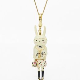 Bags Wholesale New Fashion Enamel Colour Glaze Spotted Skirt Rabbit Pendant Handbag Little White Rabbit Keychain Pendant Women