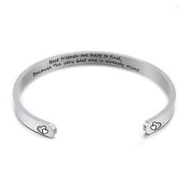 Bangle 5mm Personalised Phrase Stainless Steel Bracelet Engraved Birthday Graduation Friendship Gift Souvenir Women Bangles