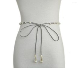 Belts Elastic Lace Black Pearl For Girl Women Designer Costumes Jeans Belt Female Wedding Dress Waistban