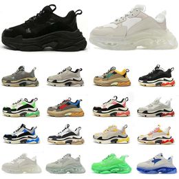 2023 triple s men women designer casual shoes platform sneakers clear sole black white grey red pink blue Royal Neon Green mens trainer trainers sports sneaker shoe