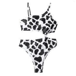 Women's Swimwear Print American White Swimsui Bikini One-piece European Fashion Cow And Swimwears Tankinis Set Thong Swimsuit