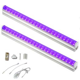 UV Led T5 Integrated Light Bar Mounted Light Strip Lights 5W 10W 15W 20W 25W Strips Tube Glow in The Dark Lighting for Glow Partys Bedroom Poster Paints usalight