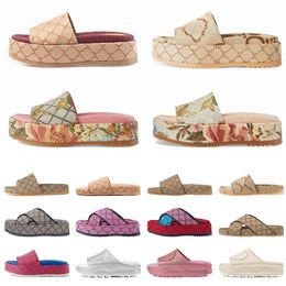 wholesale summer Slippers Famous Luxury Designer Printed Dark Grey Slide Flats Thick Bottom Bathroom striped casual shoes for comfort leather Beach sandals leathe