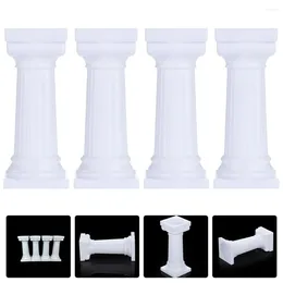 Dinnerware Sets 4 Pcs Cakes Fondant Holder Cupcake Decorating Roman Column Cake Stand Grecian Pillars Cupcakes