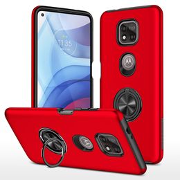 Phone Cases For Motorola G Pure Play Power Stylus G 5G 2023 With 360° Rotating Ring Holder Kickstand Car Mount Soft TPU Hard Plastic Double-layer Protection Cover