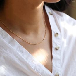 Chains Simple Design Women's Gold Short Necklace Accessories For Women Mom Girlfriend Long Laye Hold