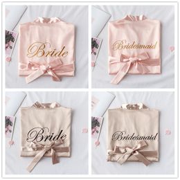 Other Event Party Supplies Bride with Team Bathrobe To Be Bridal Shower Bachelorette Hen Bridesmaid Gift Wedding Decoration 230522