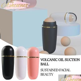Cleaning Tools Accessories Face Oil Absorbing Roller Natural Volcanic Stone Mas Body Stick Makeup Skin Care Tool Facial Pores Roll Dhyrb